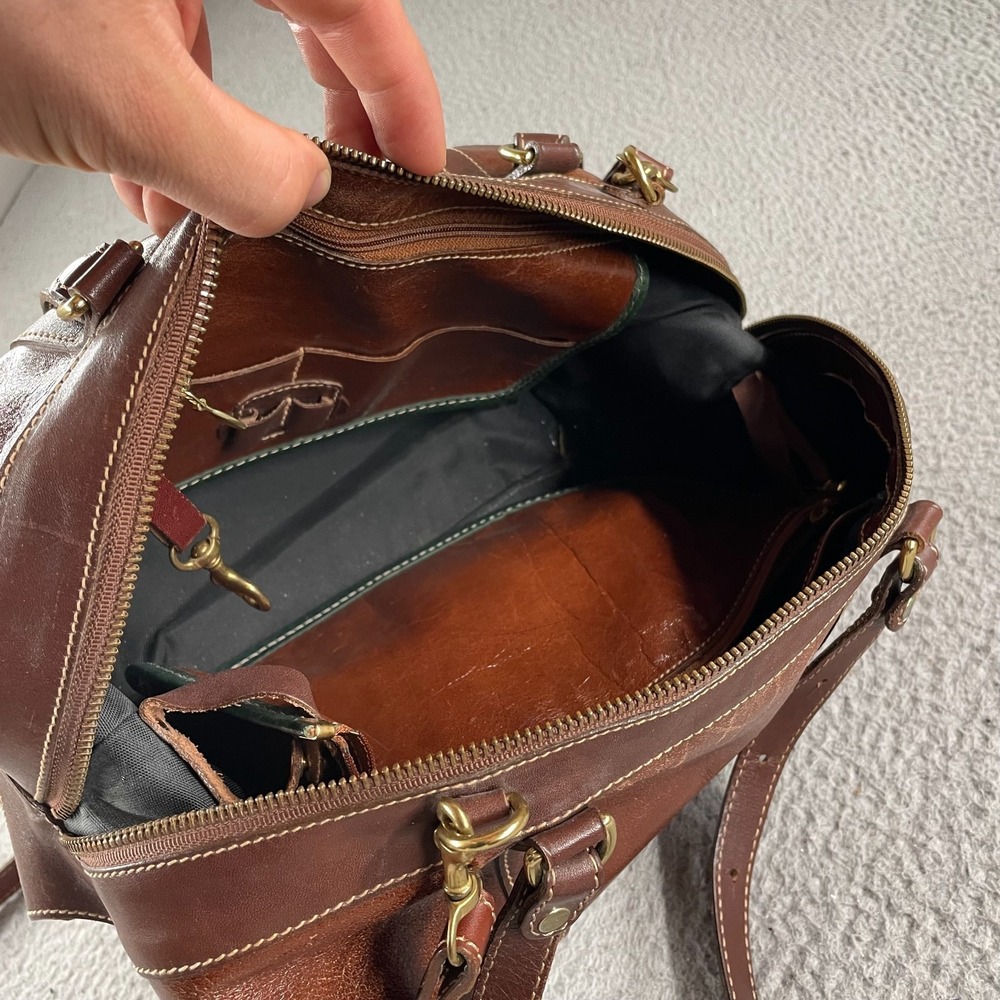 Brahmin Leather‎ Handbag Smooth Leather Doctor's Bag Purse Brown Medium - Picture 9 of 9